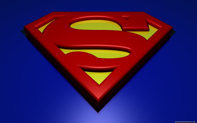 Superman Logo — Red, Bold, 3d Render