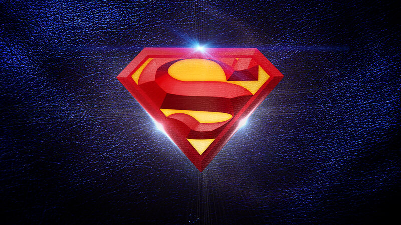 Superman Logo — Red, Dramatic, 3d Render, Light