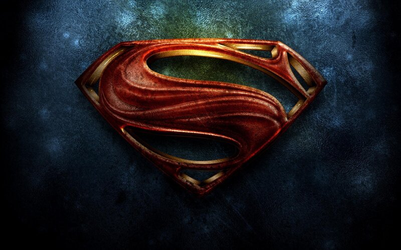 Superman Logo — Red, Dramatic, 3d Render, Metallic Texture