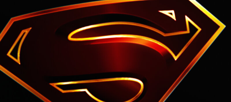 Superman Logo — Red, Dramatic, 3d Render, S Symbol
