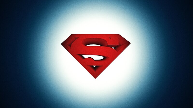 Superman Logo — Red, Dramatic, 3d Render, Shield, Blue