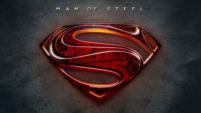 Superman Logo — Red, Dramatic, Digital Art, Text