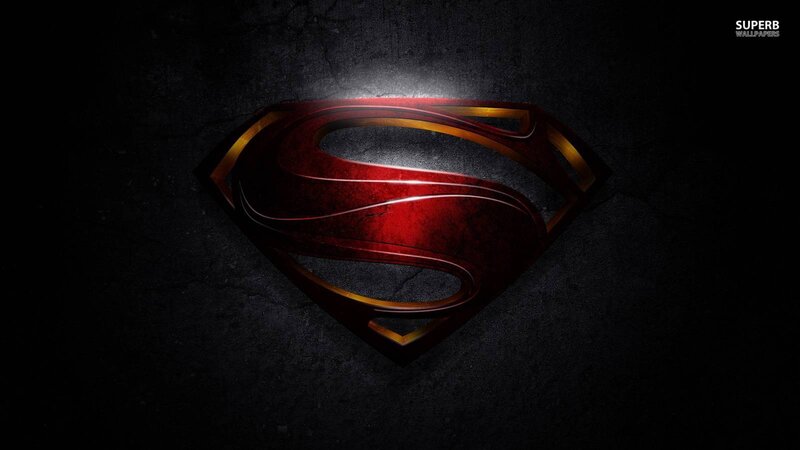 Superman Logo — Red, Dramatic, Digital Art, Wall