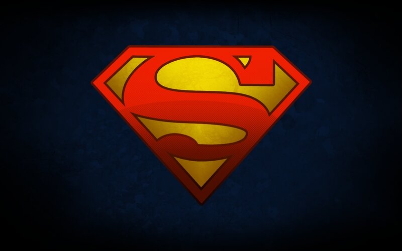 Superman Logo — Red, Dramatic, Vector Art, Shield