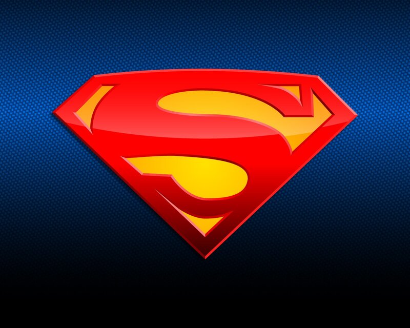 Superman Logo — Red, Dramatic, Vector Art