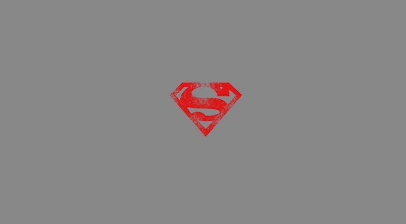 Superman Logo — Red, Minimalist, Vector Art