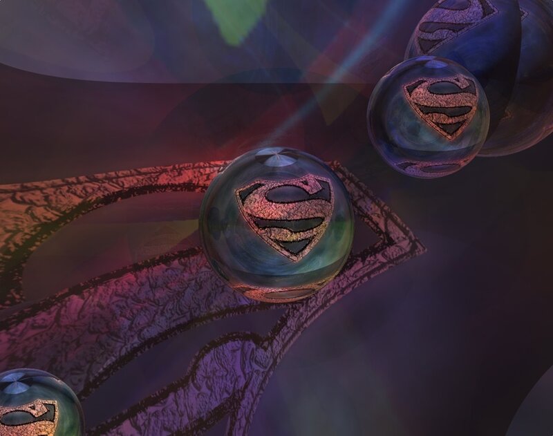 Superman logo spheres