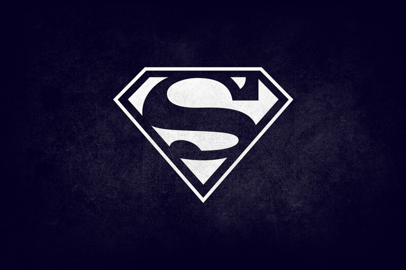 Superman Logo — White