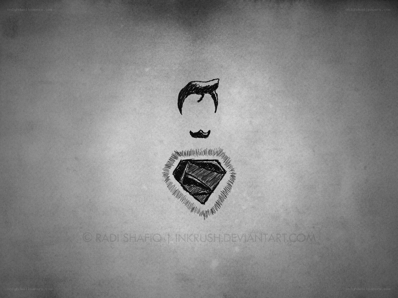 Superman logo with beard