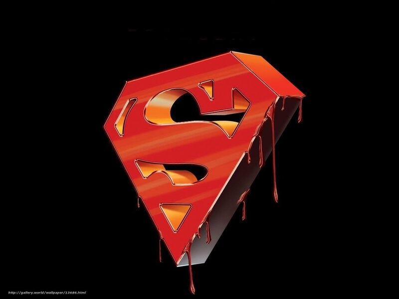 Superman logo with dripping effect