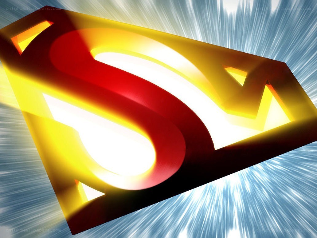Superman logo with light effect