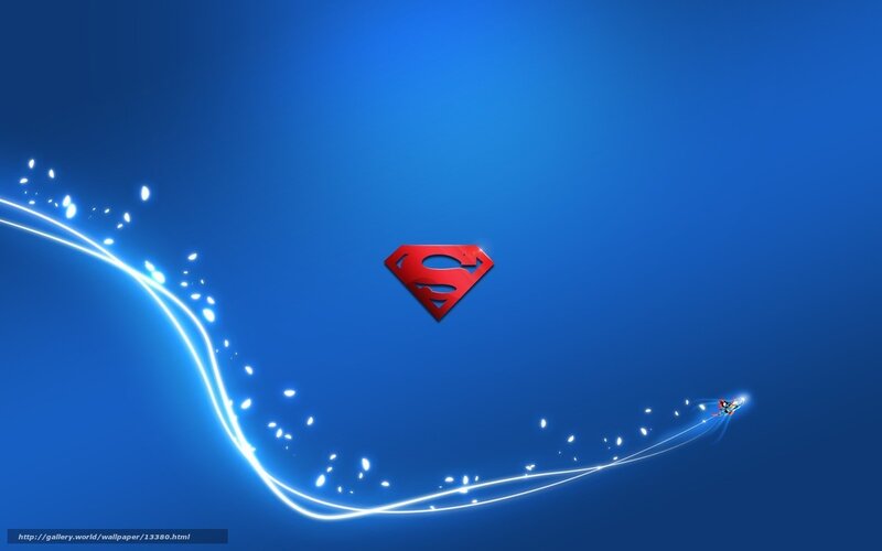 Superman logo with light trail