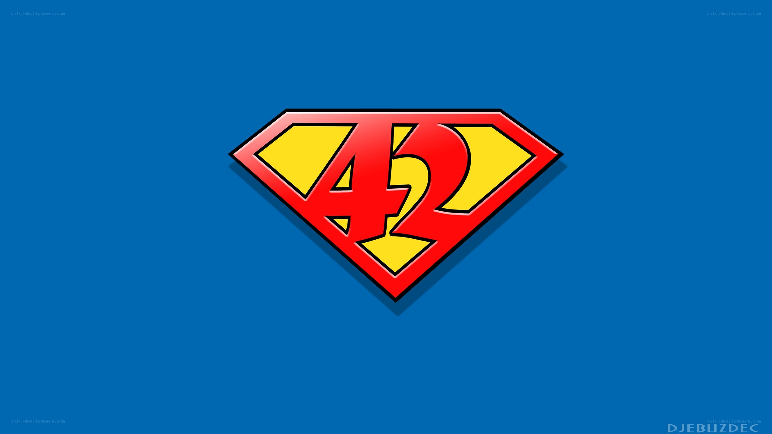 Superman logo with number 42