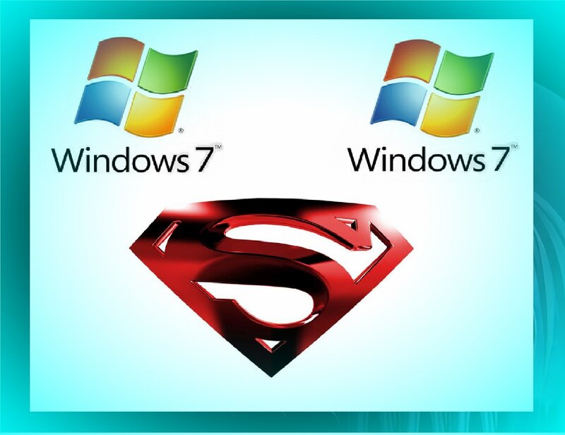 Superman Logo with Windows 7