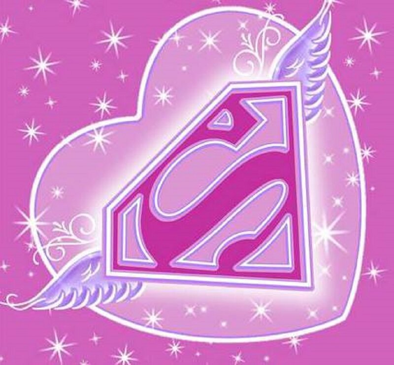 Superman Logo with Wings — Pink