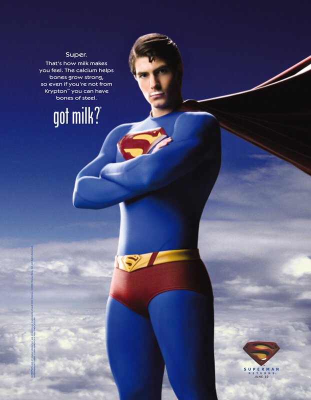 Superman milk ad