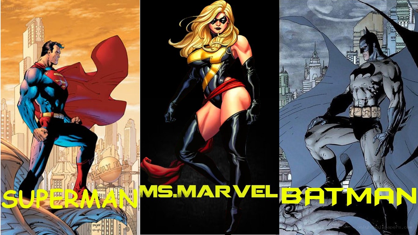 Superman Ms. Marvel Batman