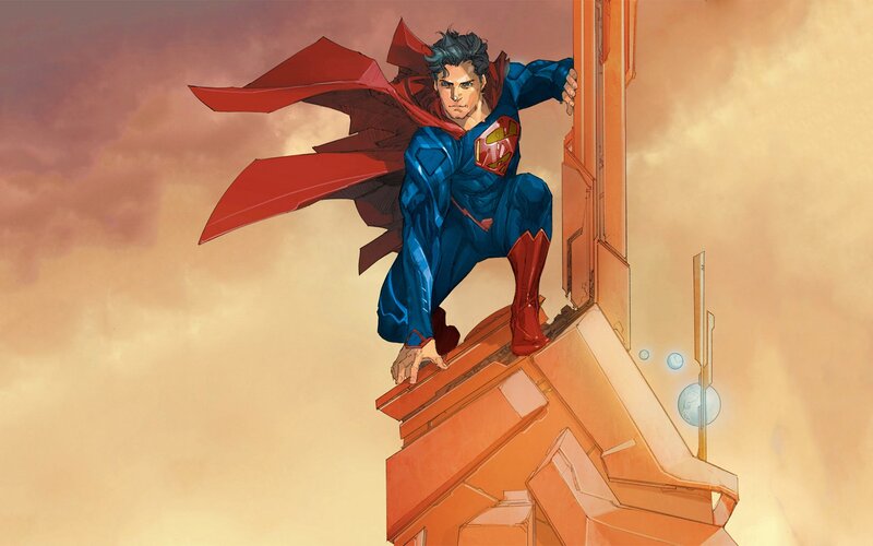 Superman on a building