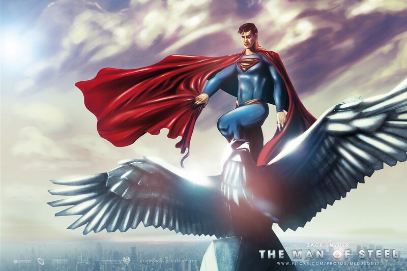Superman on a statue