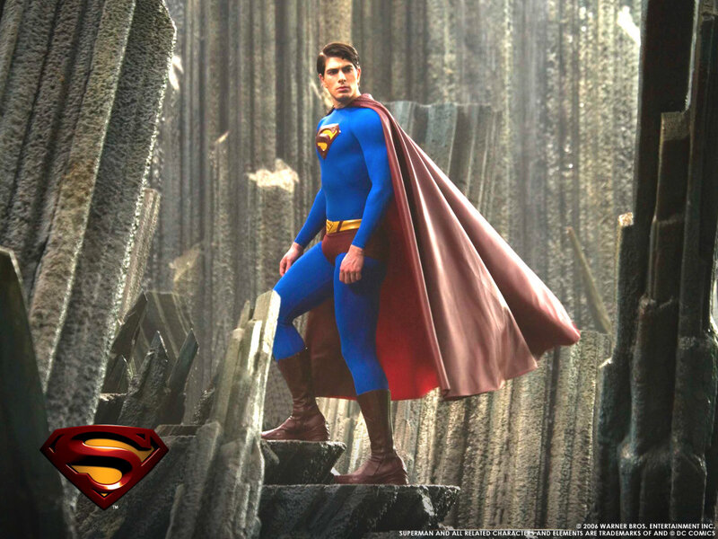 Superman on a stone platform