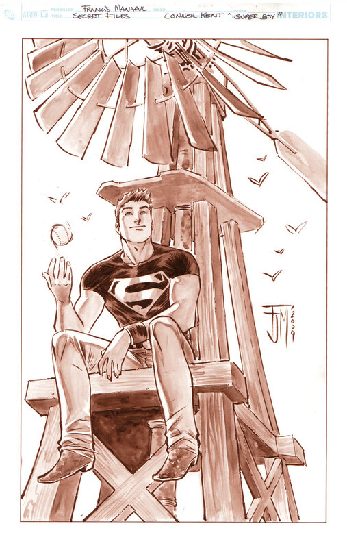 Superman on a windmill