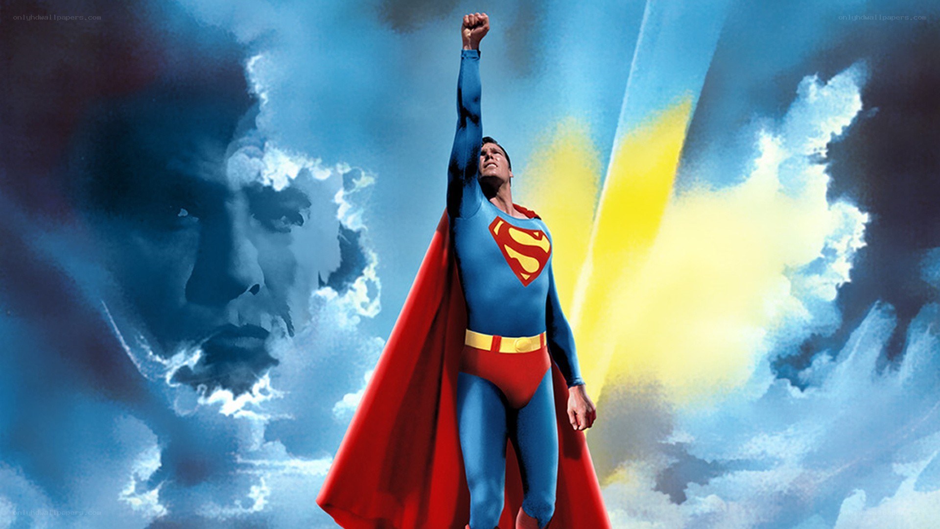 Superman raising fist