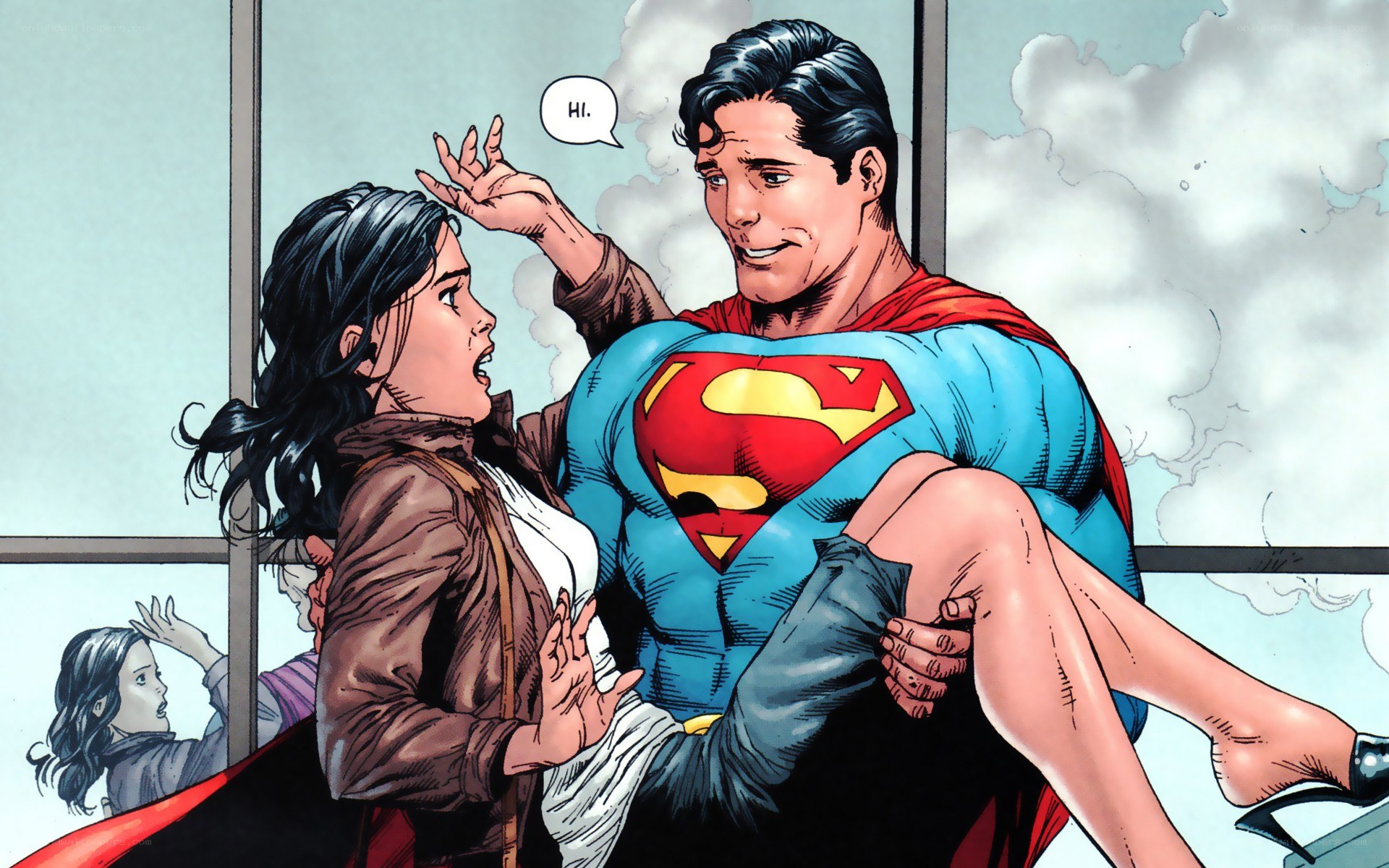 Superman rescues woman