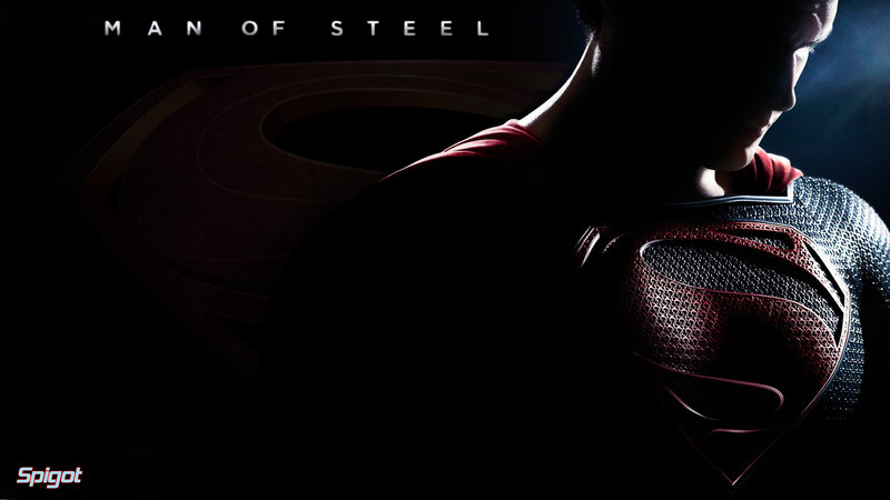 Superman Silhouette — Black, Dramatic