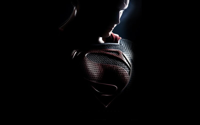 Superman silhouette in dark