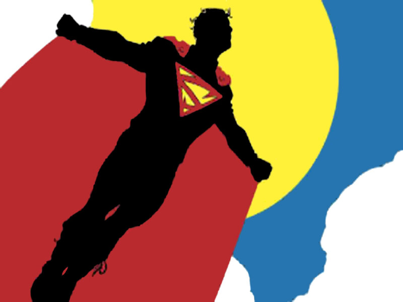 Superman Silhouette — Red