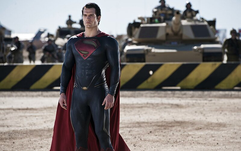 Superman Standing in Desert