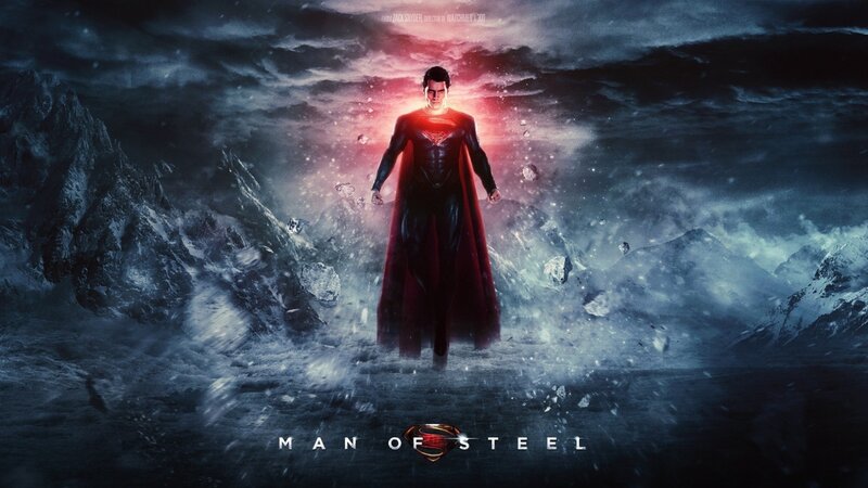 Superman Standing in Snow — Red