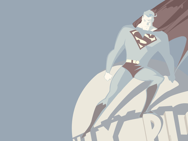 Superman Standing on Building