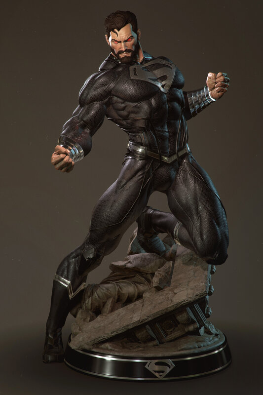 Superman Statue — Black