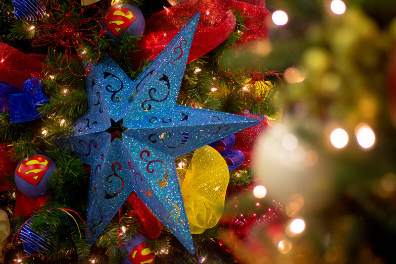 Superman-themed Christmas Tree