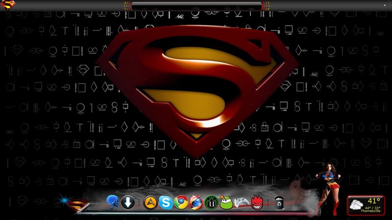 Superman-themed desktop background