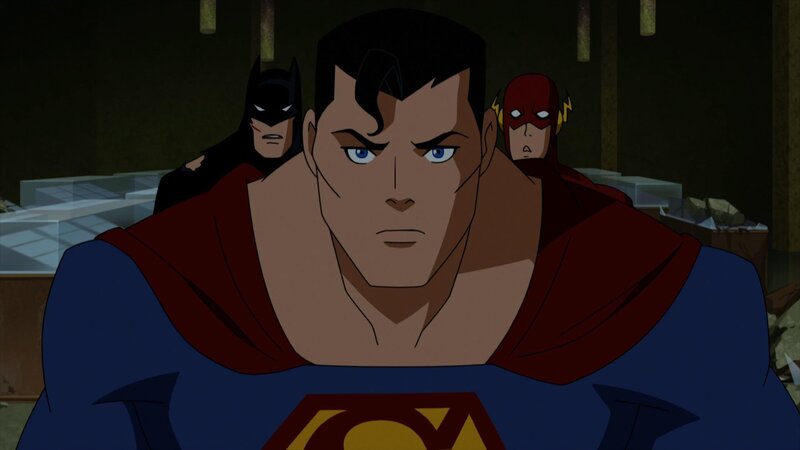 Superman with Batman and Flash — Blue