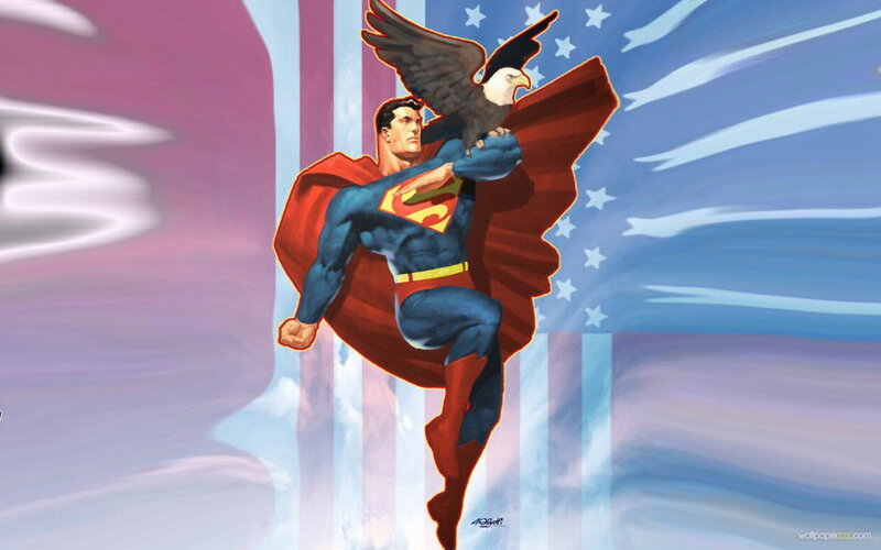 Superman with Eagle — Blue