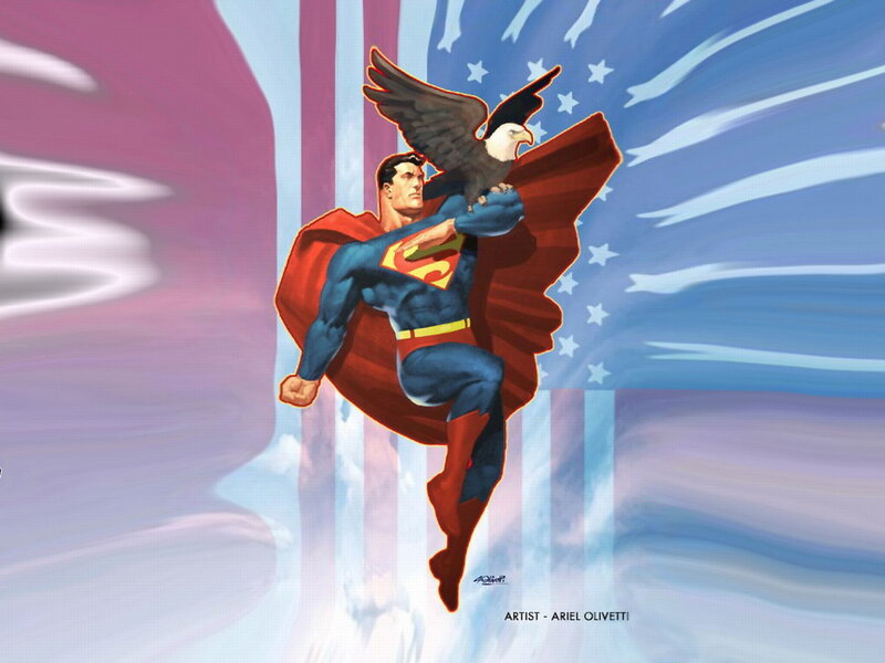 Superman with eagle