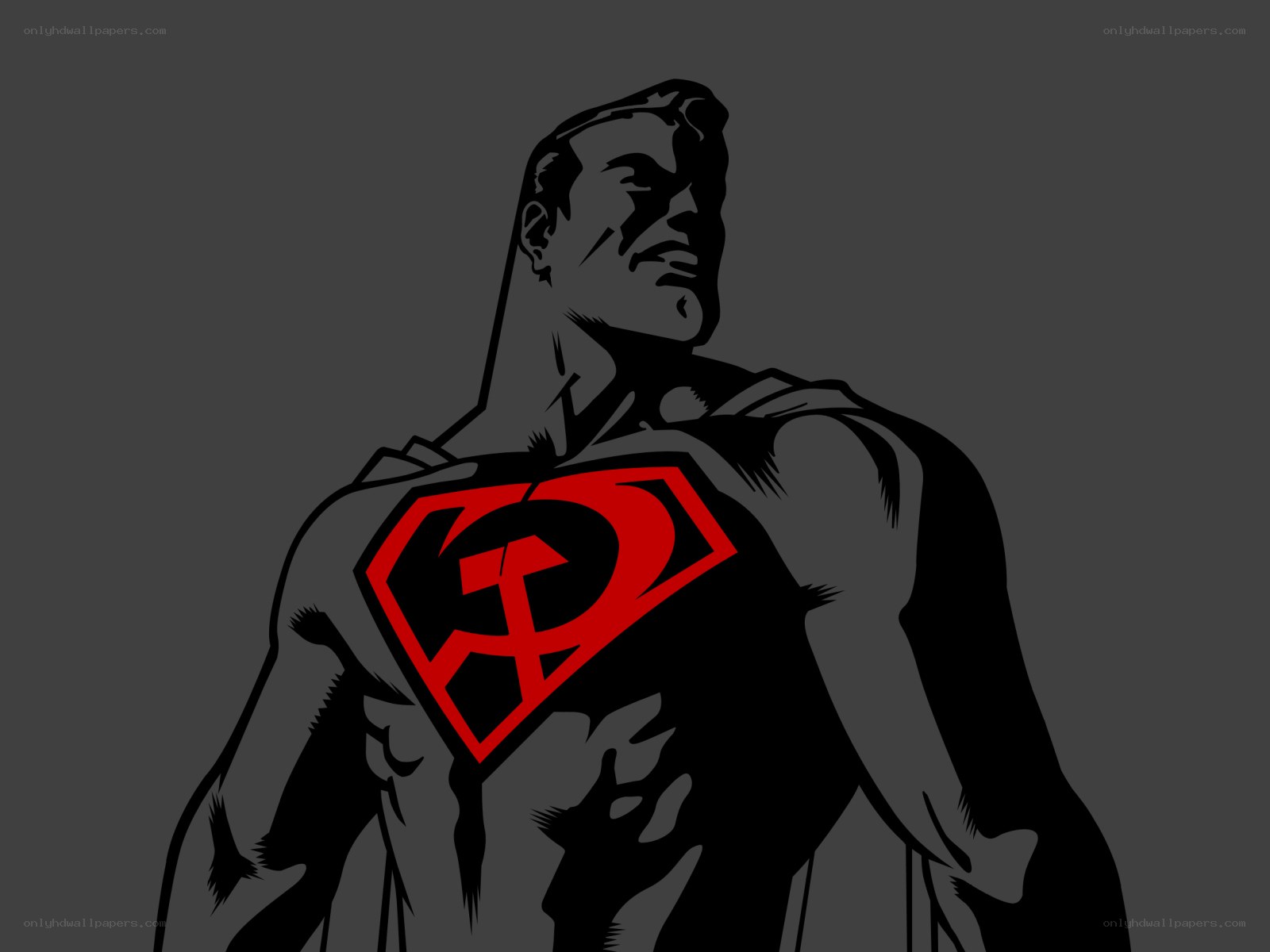 Superman with hammer and sickle
