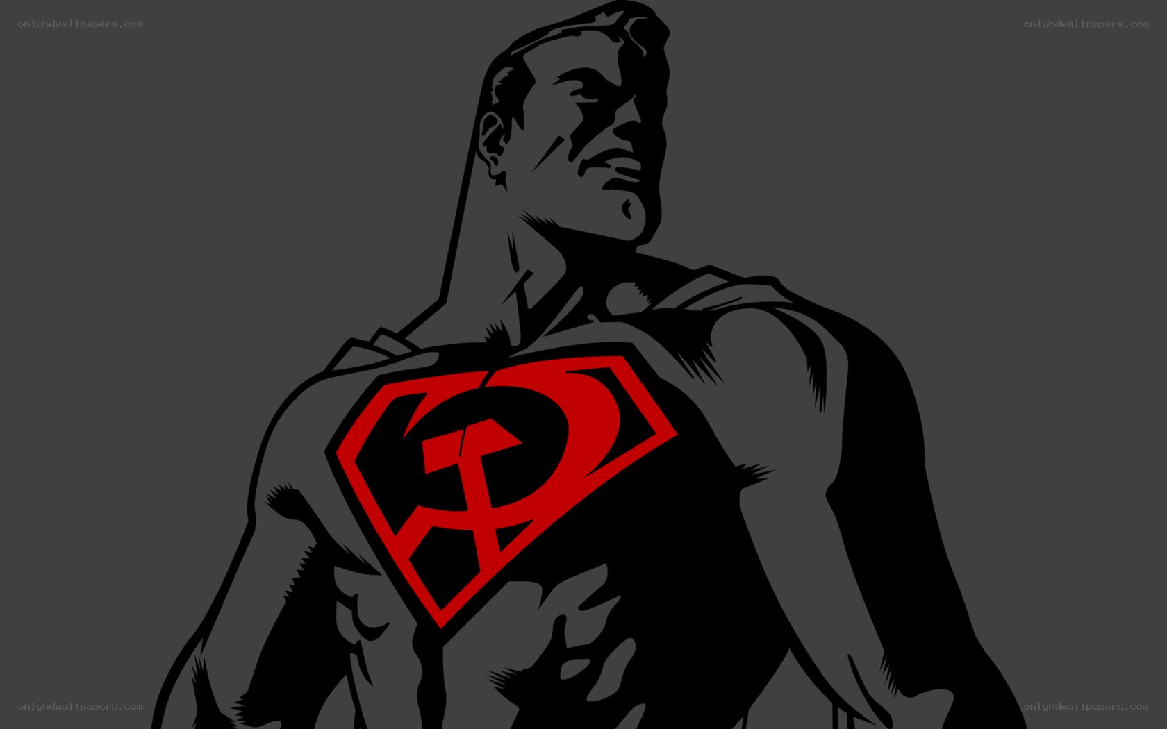Superman with hammer and sickle