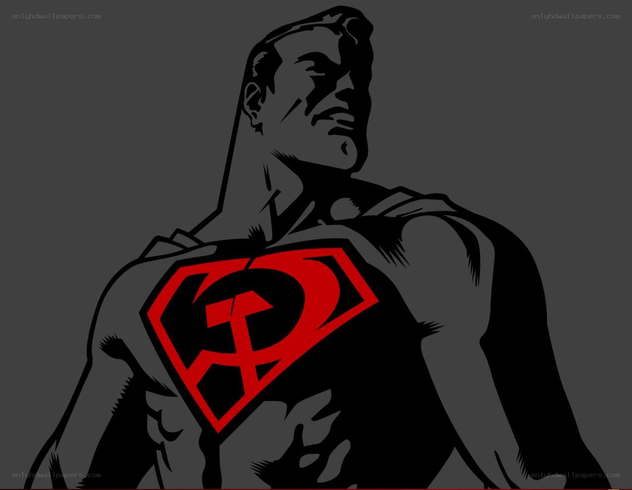 Superman with hammer and sickle