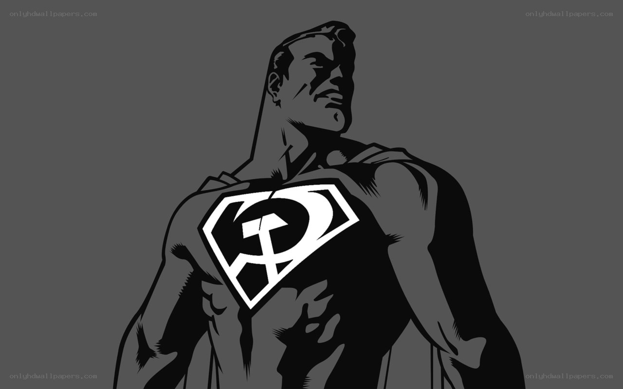 Superman with hammer and sickle