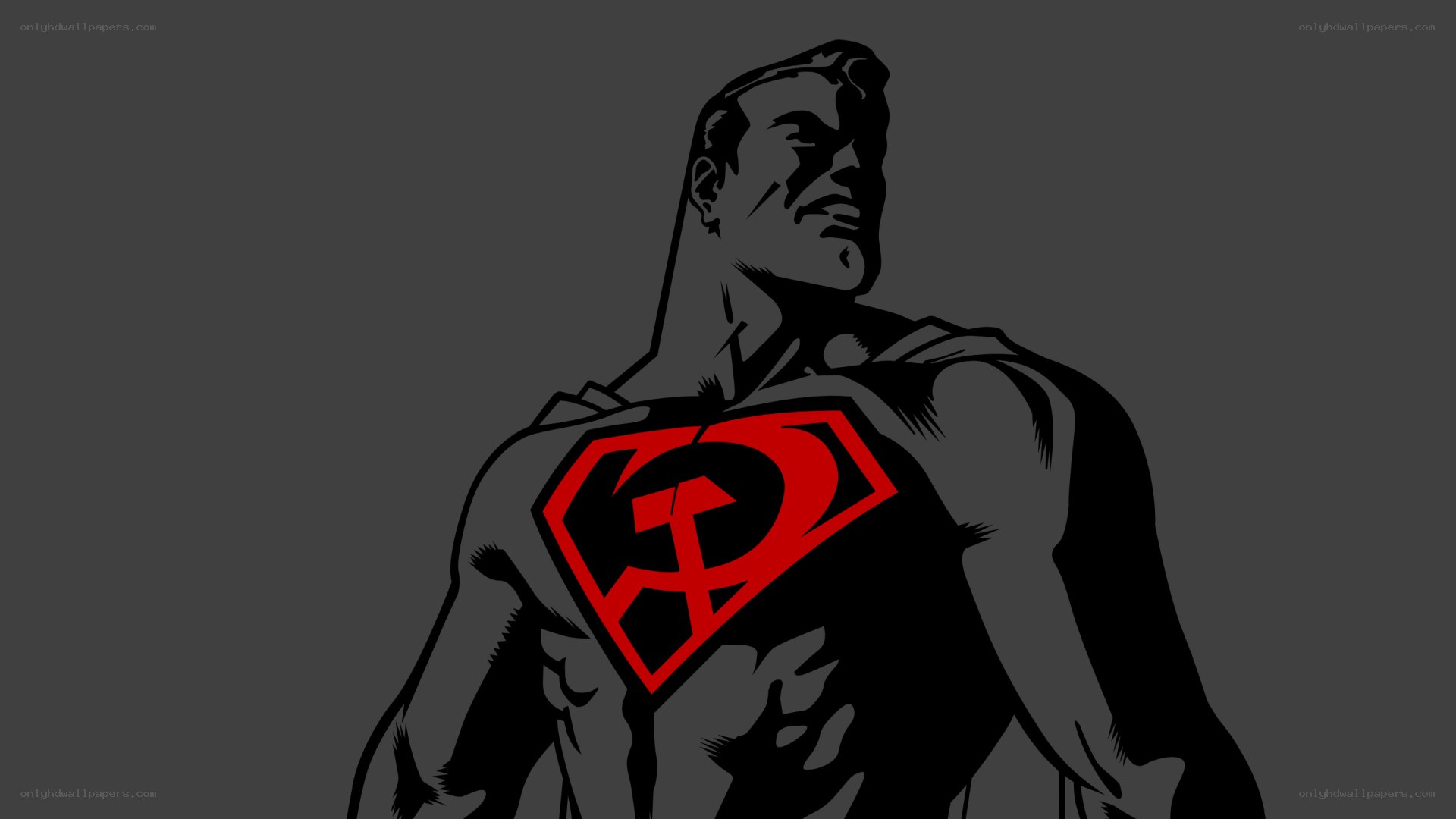 Superman with hammer and sickle