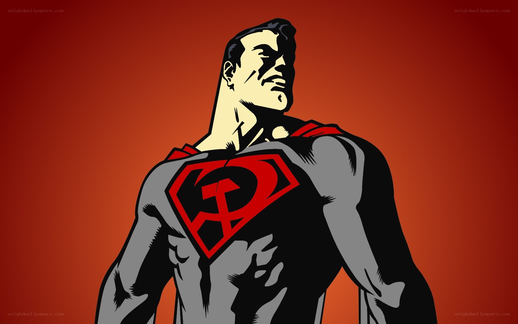 Superman with hammer and sickle