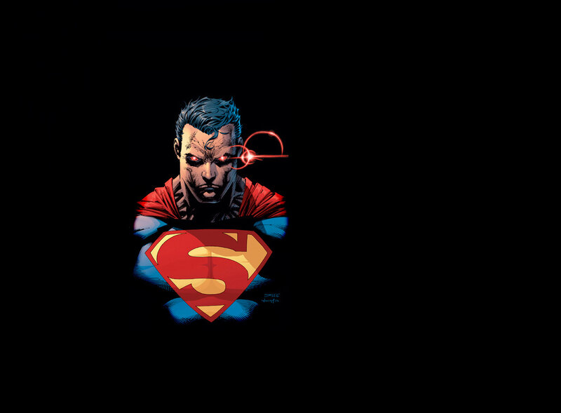 Superman with laser eyes