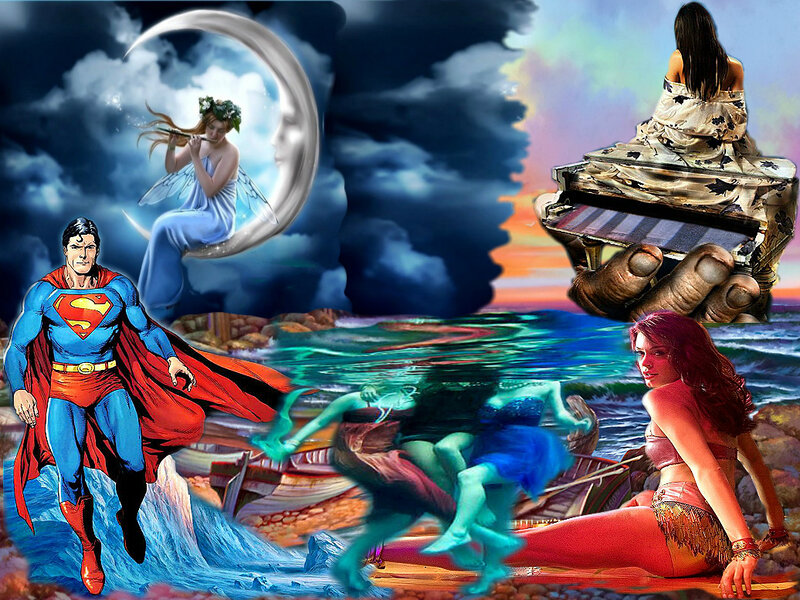 Superman with Mermaids