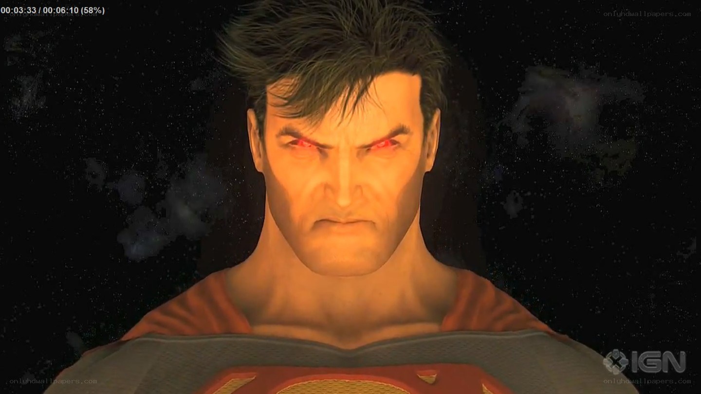 Superman with red eyes