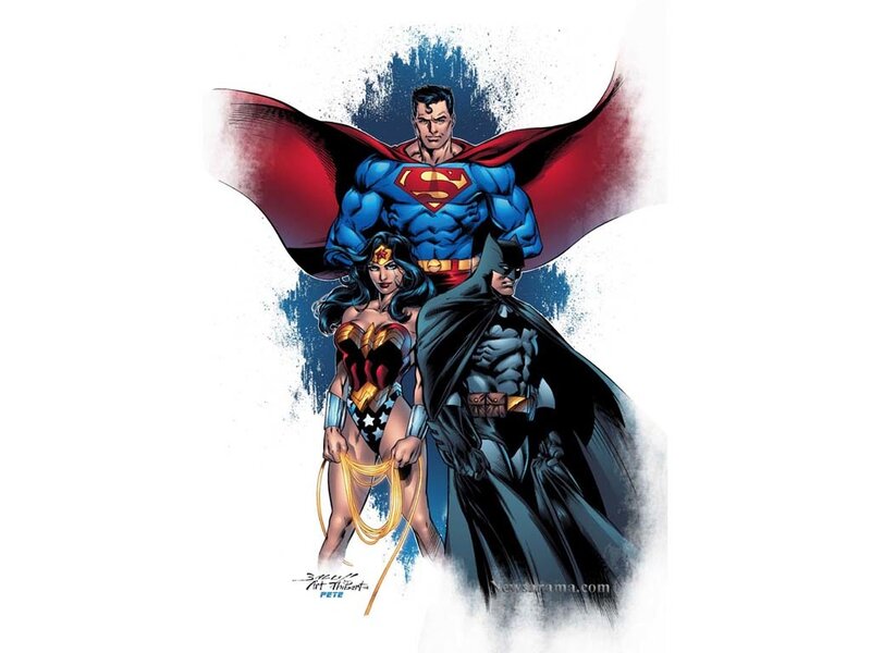 Superman Wonder Woman Batman — Blue