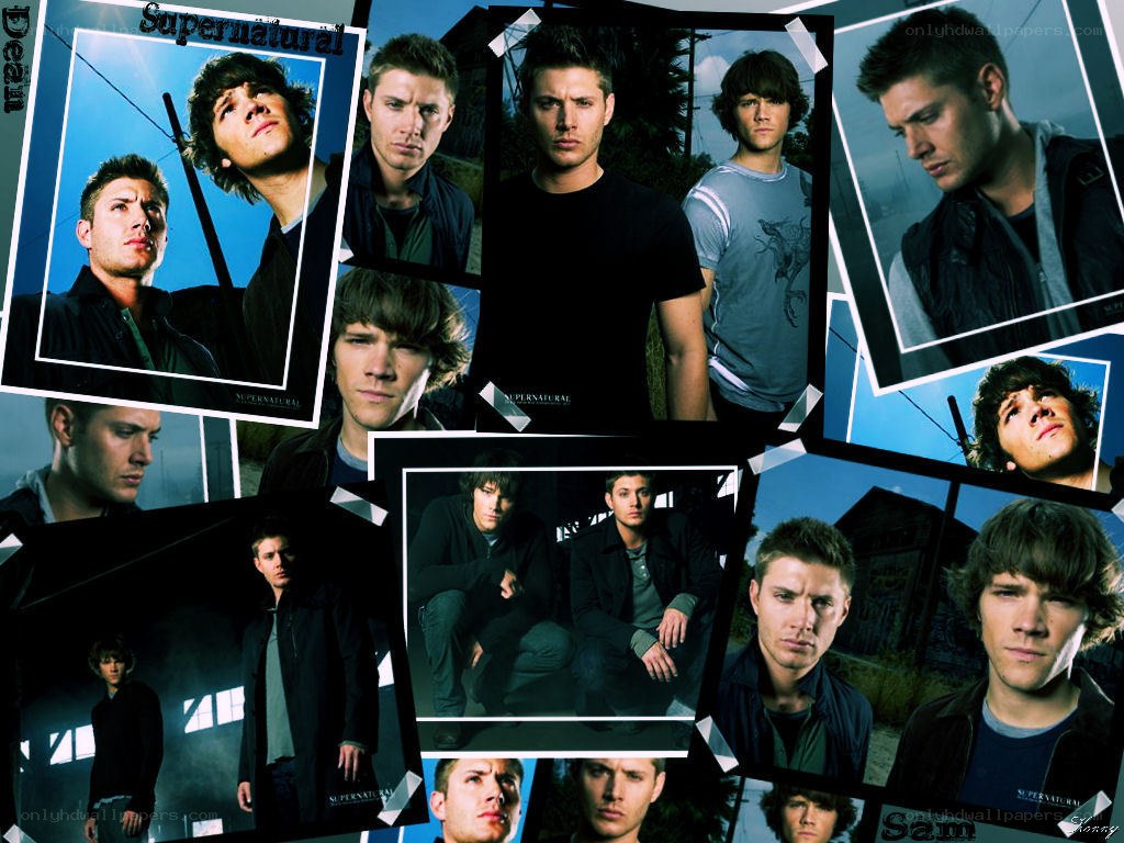 Supernatural collage featuring Dean and Sam